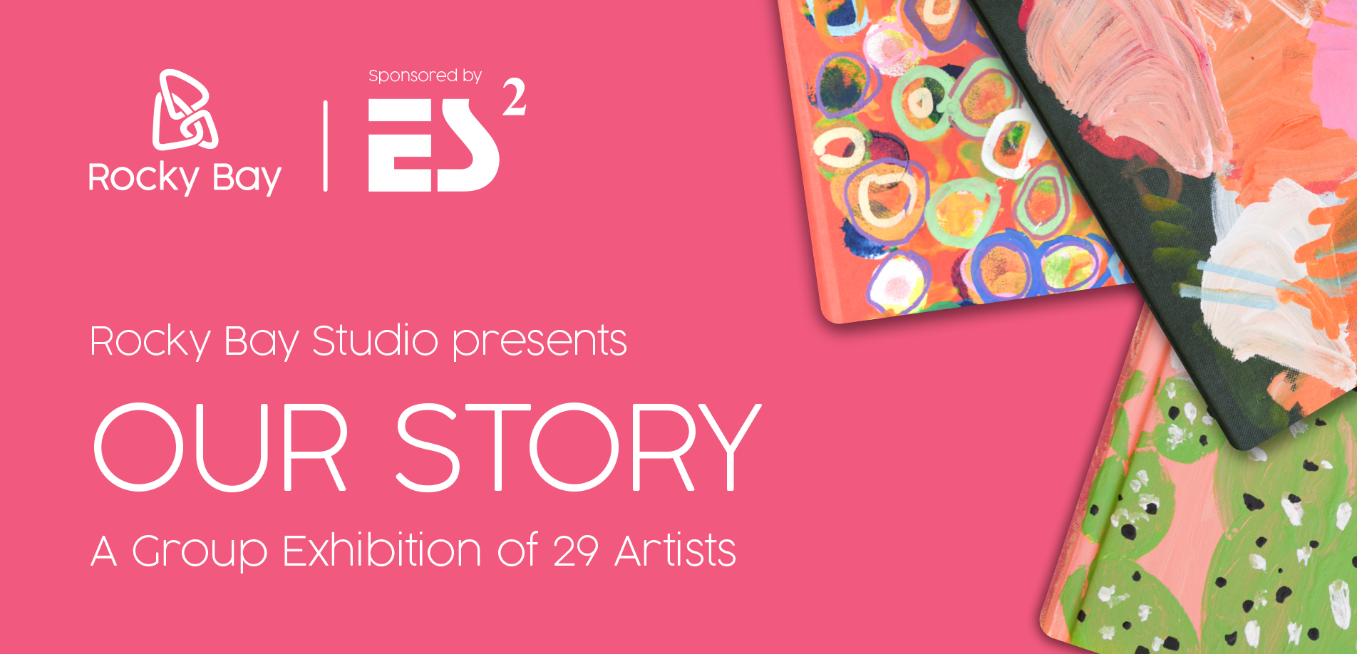 The image is a graphic which features the text 'Rocky Bay Studio presents Our Story.'