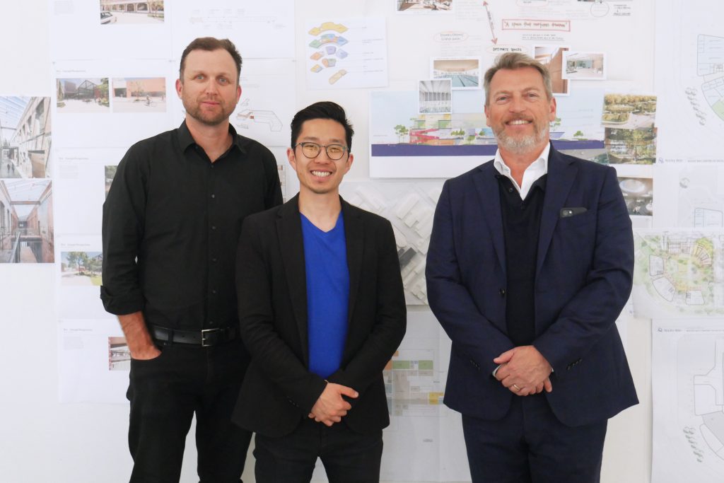 Michael Tait with Brook McGowan Director at Hames Sharley and Principal Andrew Tang-Smith