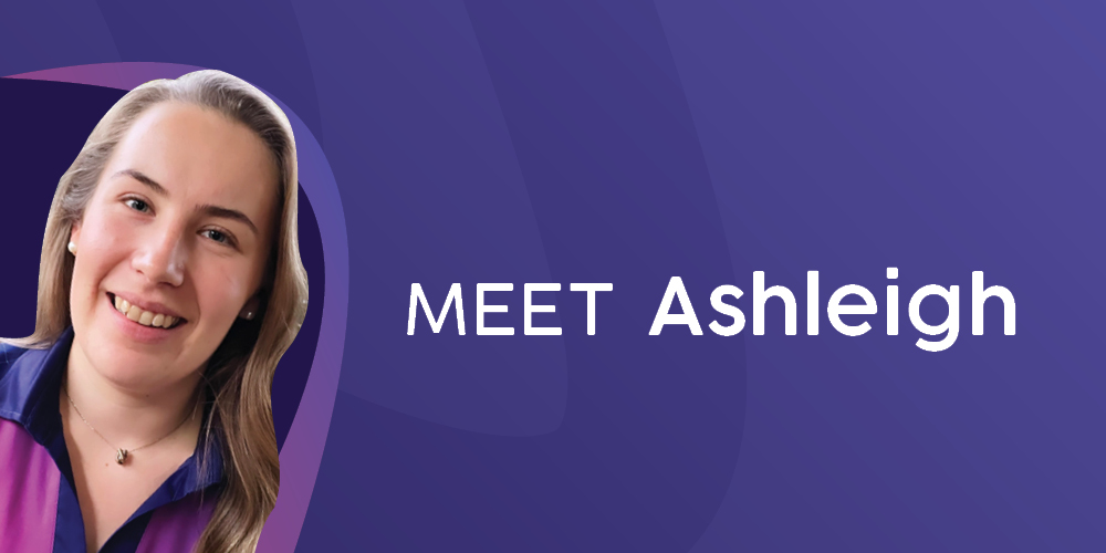 Photo of Rocky Bay staff member Ashleigh with the text 'Meet Ashleigh.'
