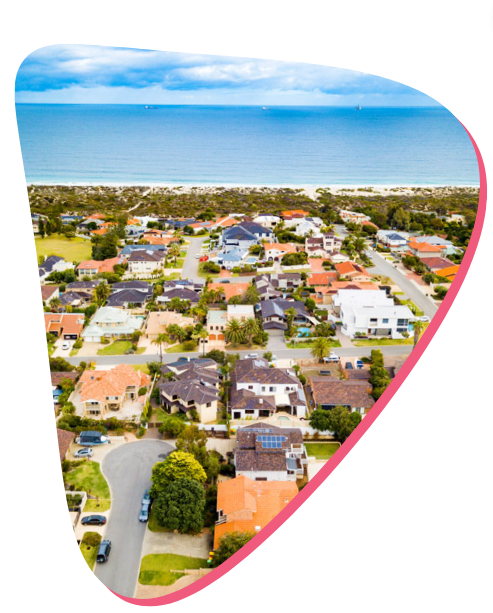 Homes Along Perth Coastline Drone Photo